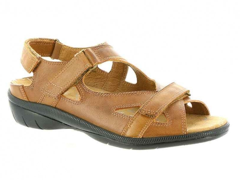 Drew Lagoon - Women's Sandal Cognac Leather (78)