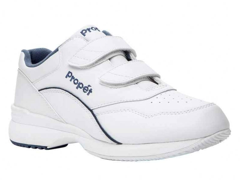 Propet Tour Walker Strap - Women's Walking Shoe White/Blue (WBL)