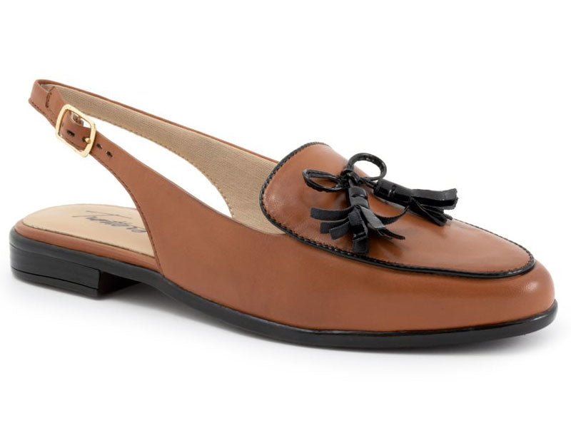 Trotters Lillie - Womens Slingbacks Cognac/Black (238)