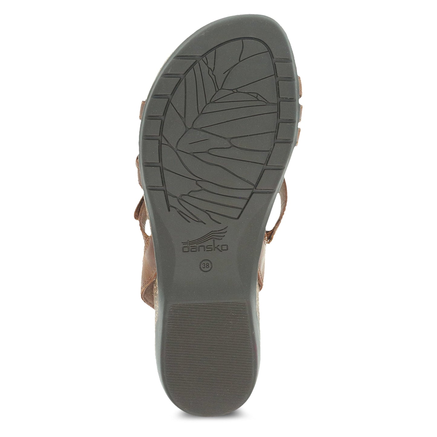 Dansko Roslyn - Women's Adjustable Strap Sandal - Tan Waxy Burnished Sole View