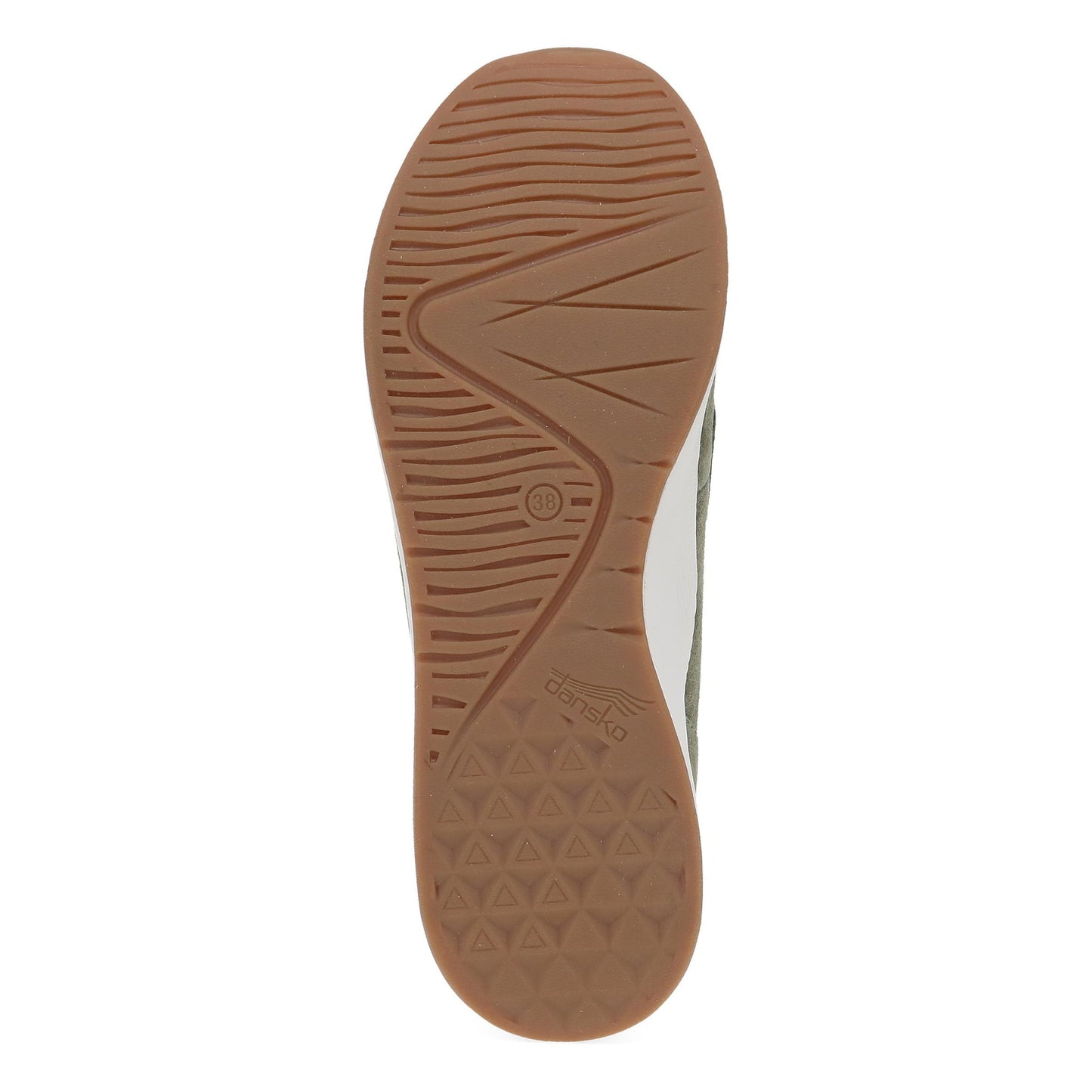 Dansko Clementine - Women's Removable Footbed Sneaker - Olive Nubuck Sole View