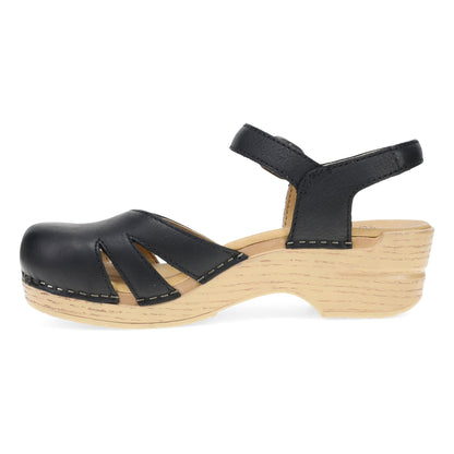 Dansko Margreta Mary Jane Clog - Women's Stapled Construction Mary Jane Clog - Black Side View