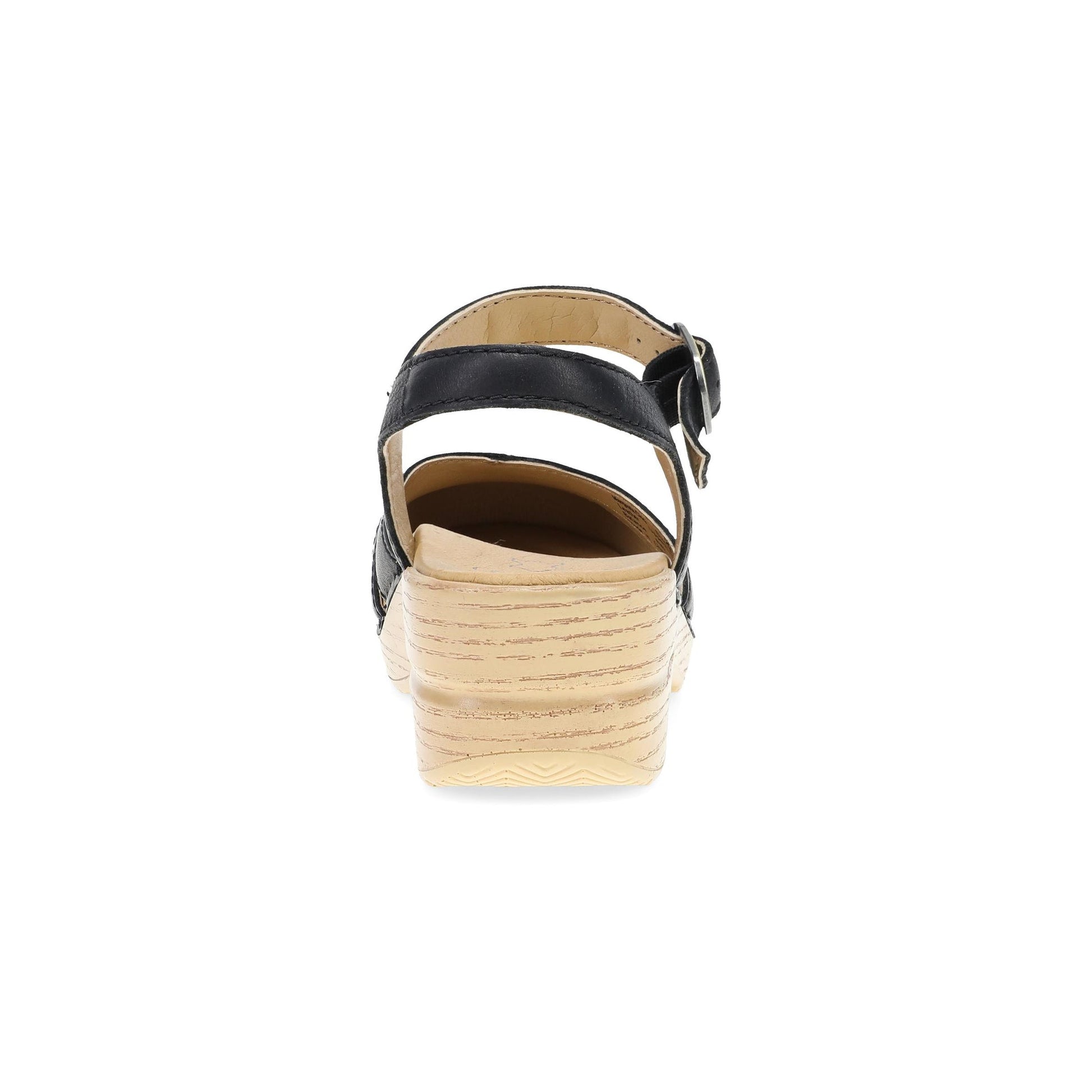 Dansko Margreta Mary Jane Clog - Women's Stapled Construction Mary Jane Clog - Black Heel View