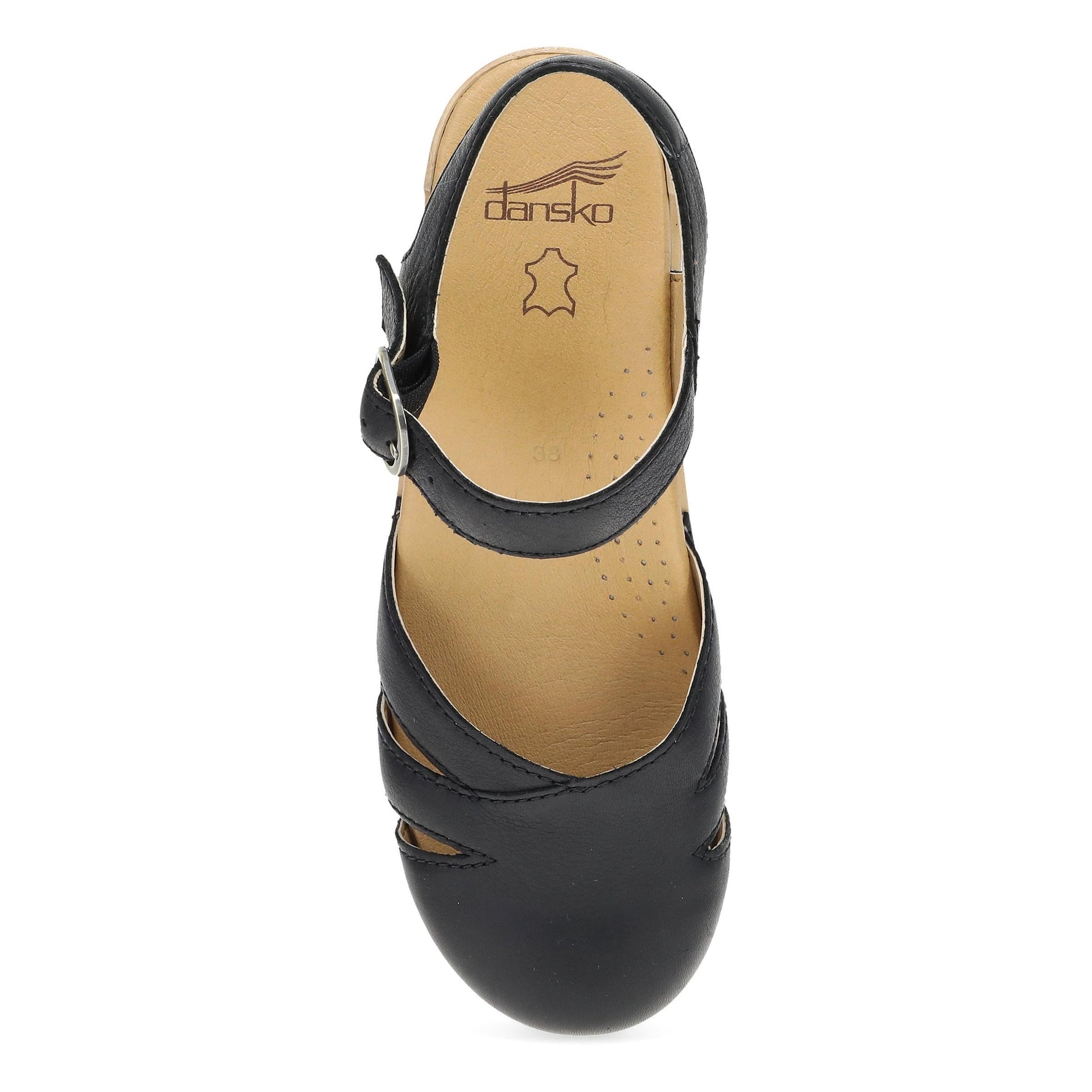 Dansko Margreta Mary Jane Clog - Women's Stapled Construction Mary Jane Clog - Black Top View