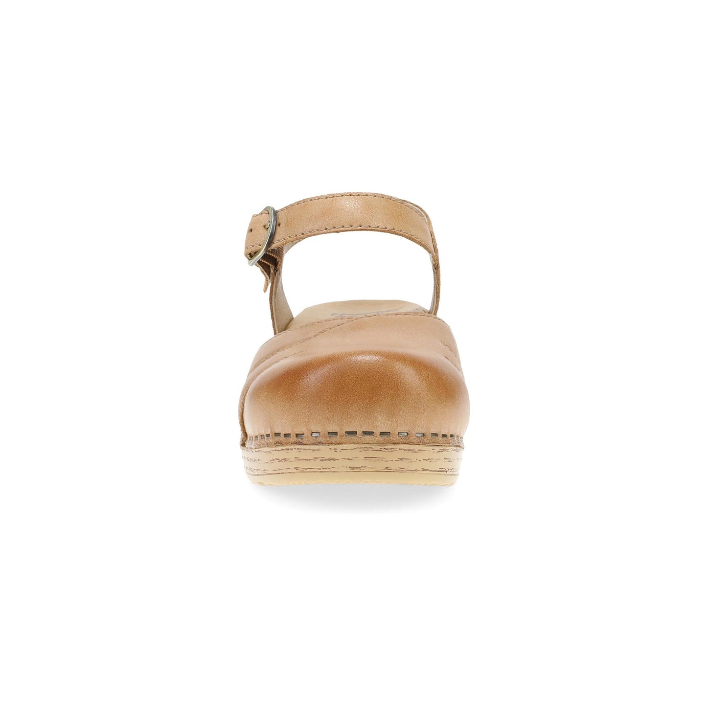 Dansko Margreta Mary Jane Clog - Women's Stapled Construction Mary Jane Clog - Honey DIstressed Front View