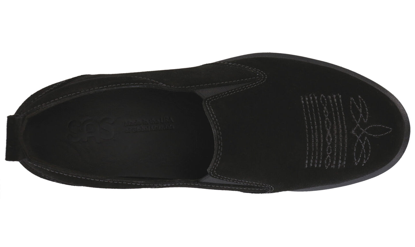 SAS Saddle Black Suede