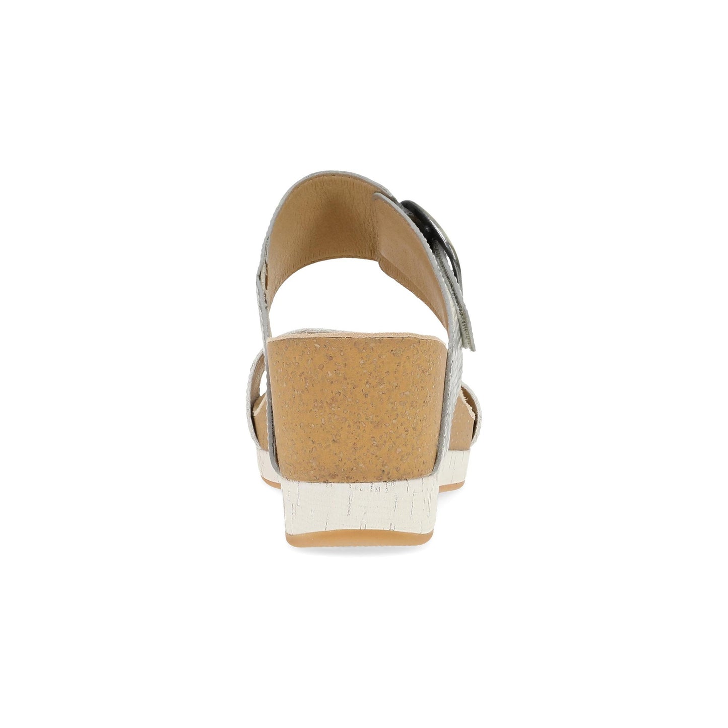 Dansko Shannon - Women's Arch Support Sandal - Snake/Ivory Leather Heel View
