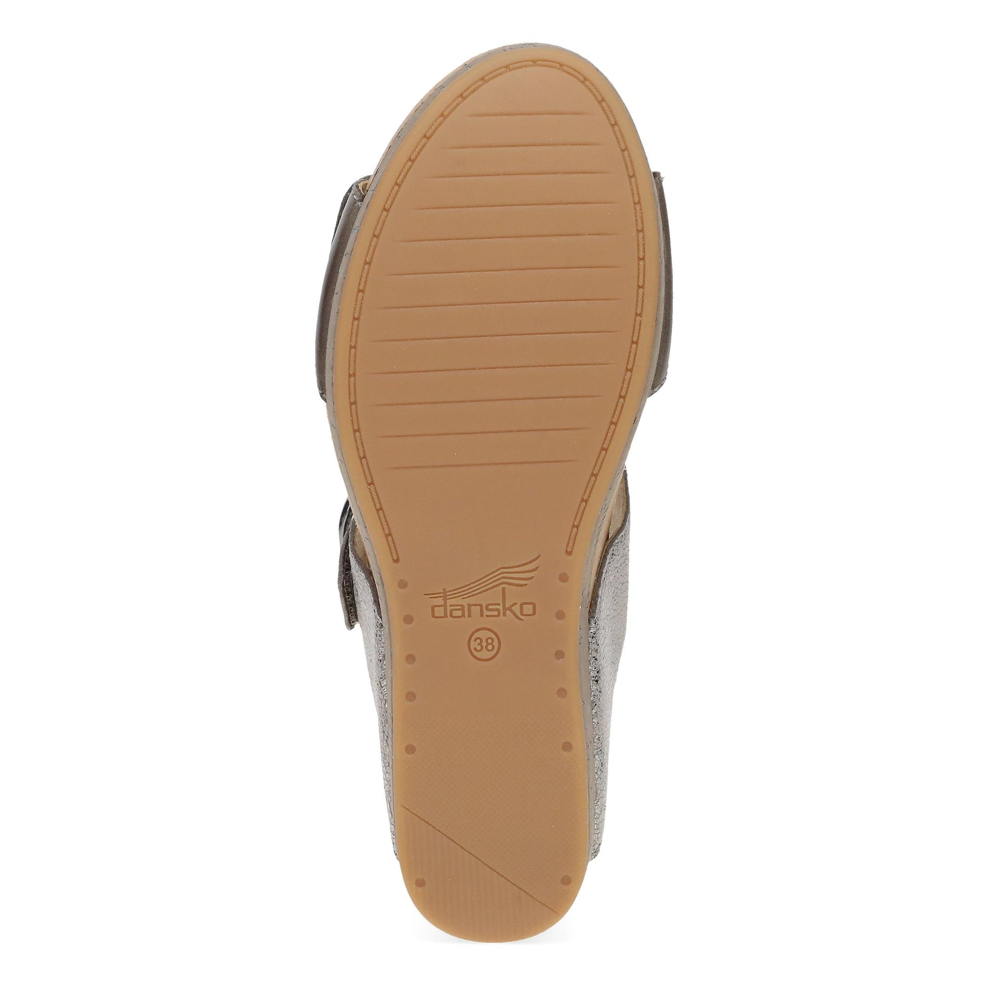 Dansko Shannon - Women's Arch Support Sandal - Pewter/Taupe Sole View