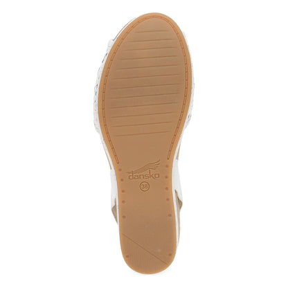 Dansko Stella - Women's Contoured Footbed Sandal - White Woven Sole View