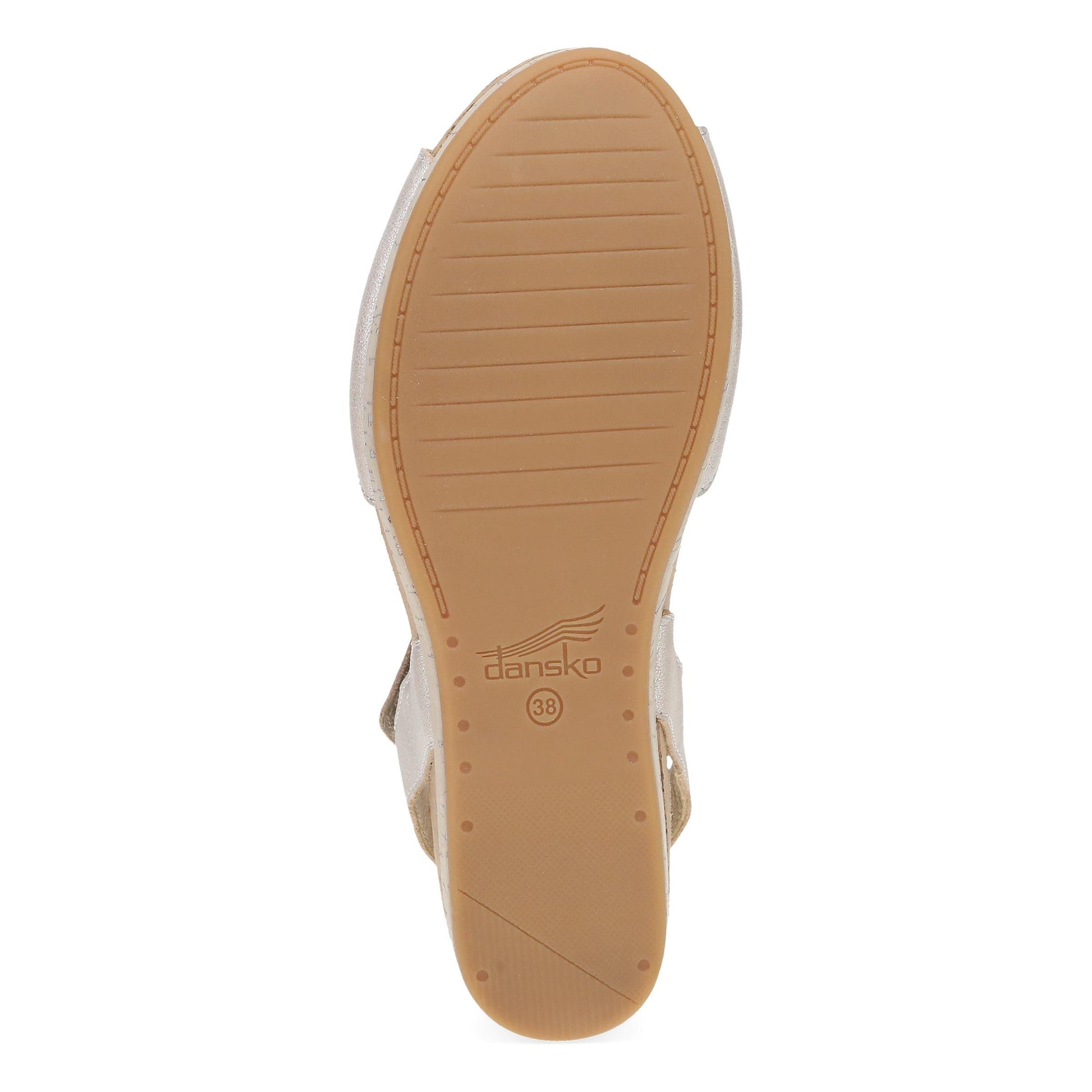Dansko Stella - Women's Contoured Footbed Sandal - Pearl Metallic Sole View