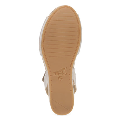 Dansko Stella - Women's Contoured Footbed Sandal - Pearl Metallic Sole View