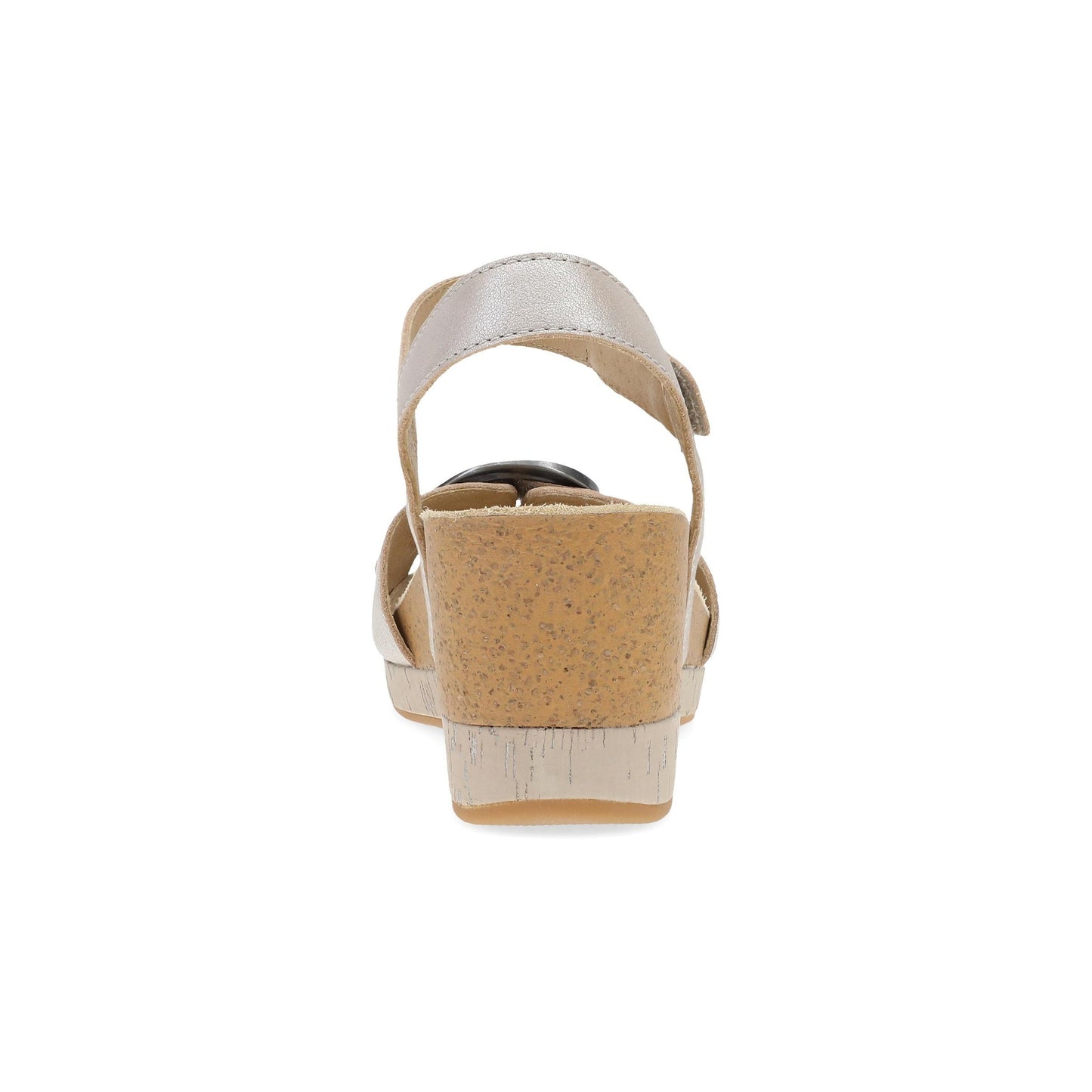 Dansko Stella - Women's Contoured Footbed Sandal - Pearl Metallic Heel View