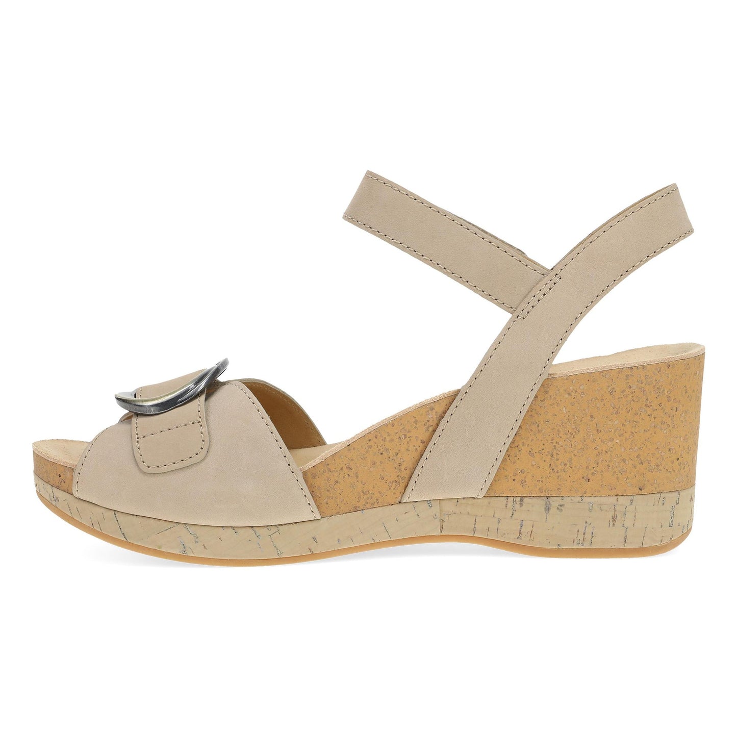 Dansko Stella - Women's Contoured Footbed Sandal - Sand Milled Nubuck Side View