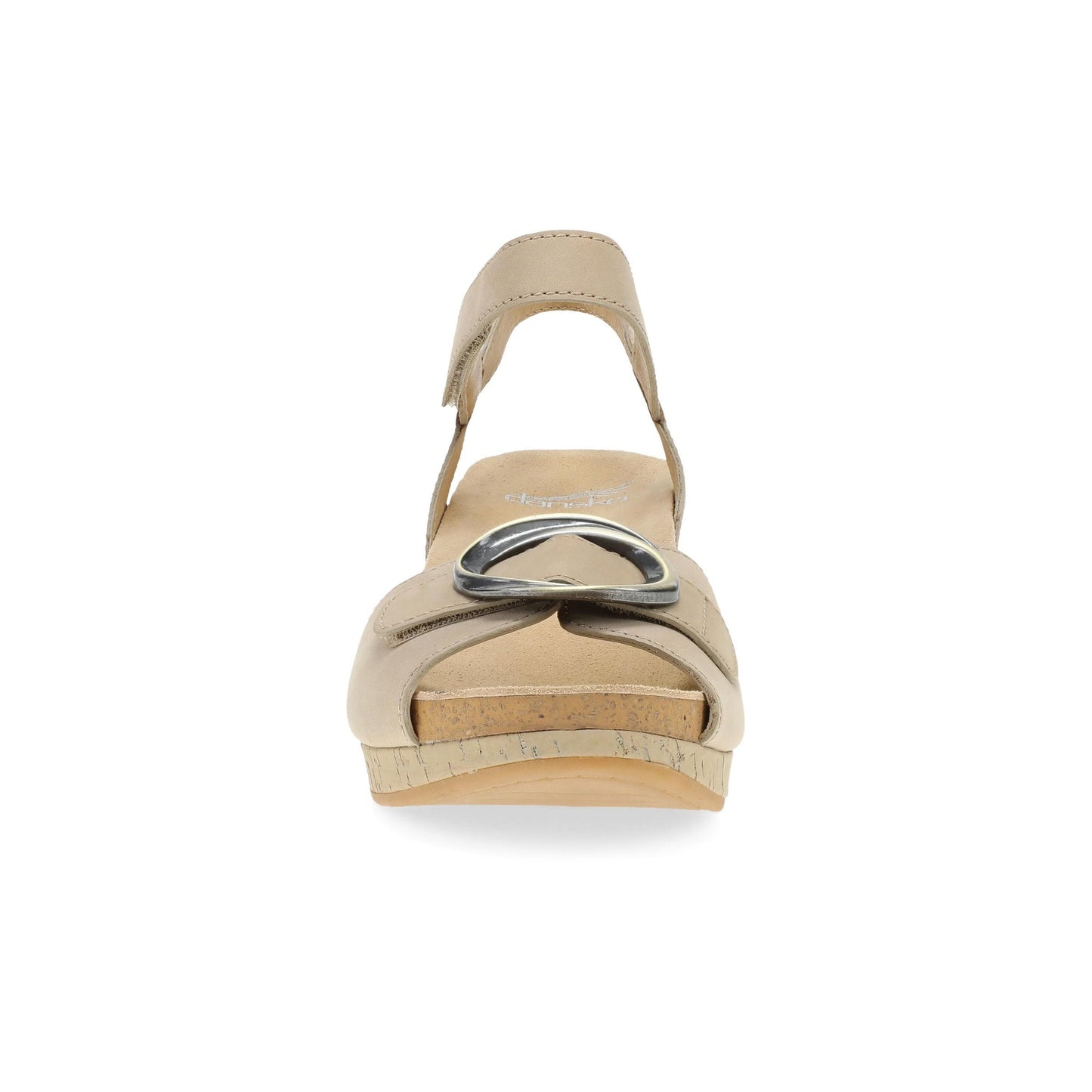 Dansko Stella - Women's Contoured Footbed Sandal - Sand Milled Nubuck Front View