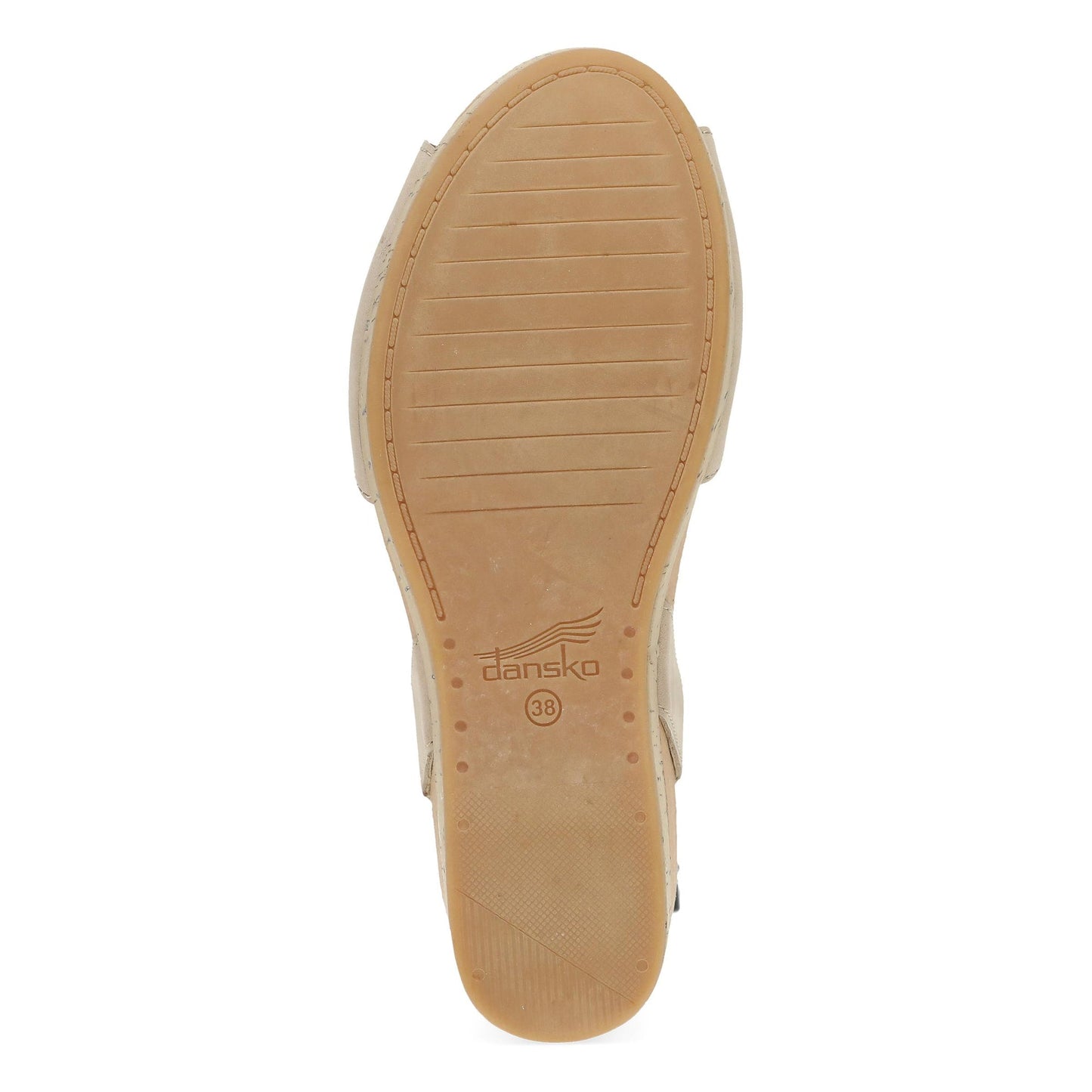 Dansko Stella - Women's Contoured Footbed Sandal - Sand Milled Nubuck Sole View