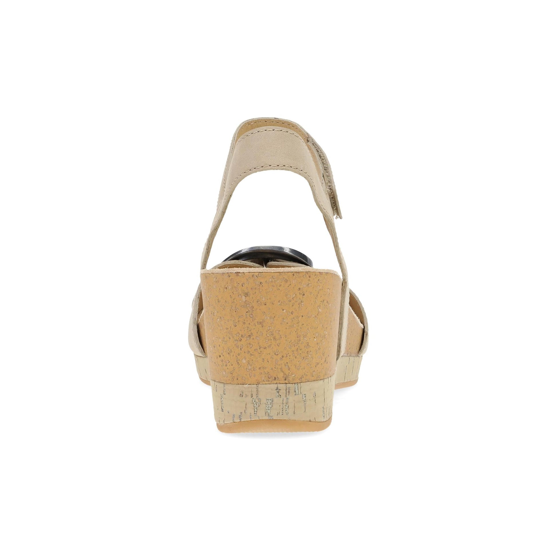 Dansko Stella - Women's Contoured Footbed Sandal - Sand Milled Nubuck Heel View