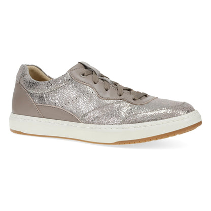 Dansko Josey - Women's Slip Resistant Sneaker - Taupe Metallic Outside View