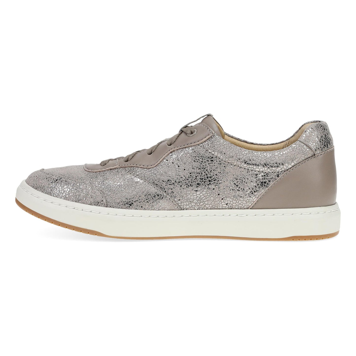 Dansko Josey - Women's Slip Resistant Sneaker - Taupe Metallic Side View