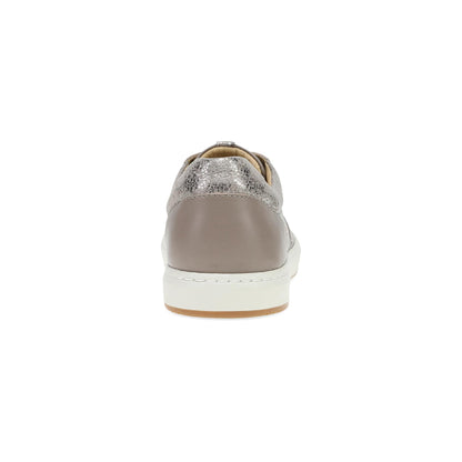 Dansko Josey - Women's Slip Resistant Sneaker - Taupe Metallic Heel View