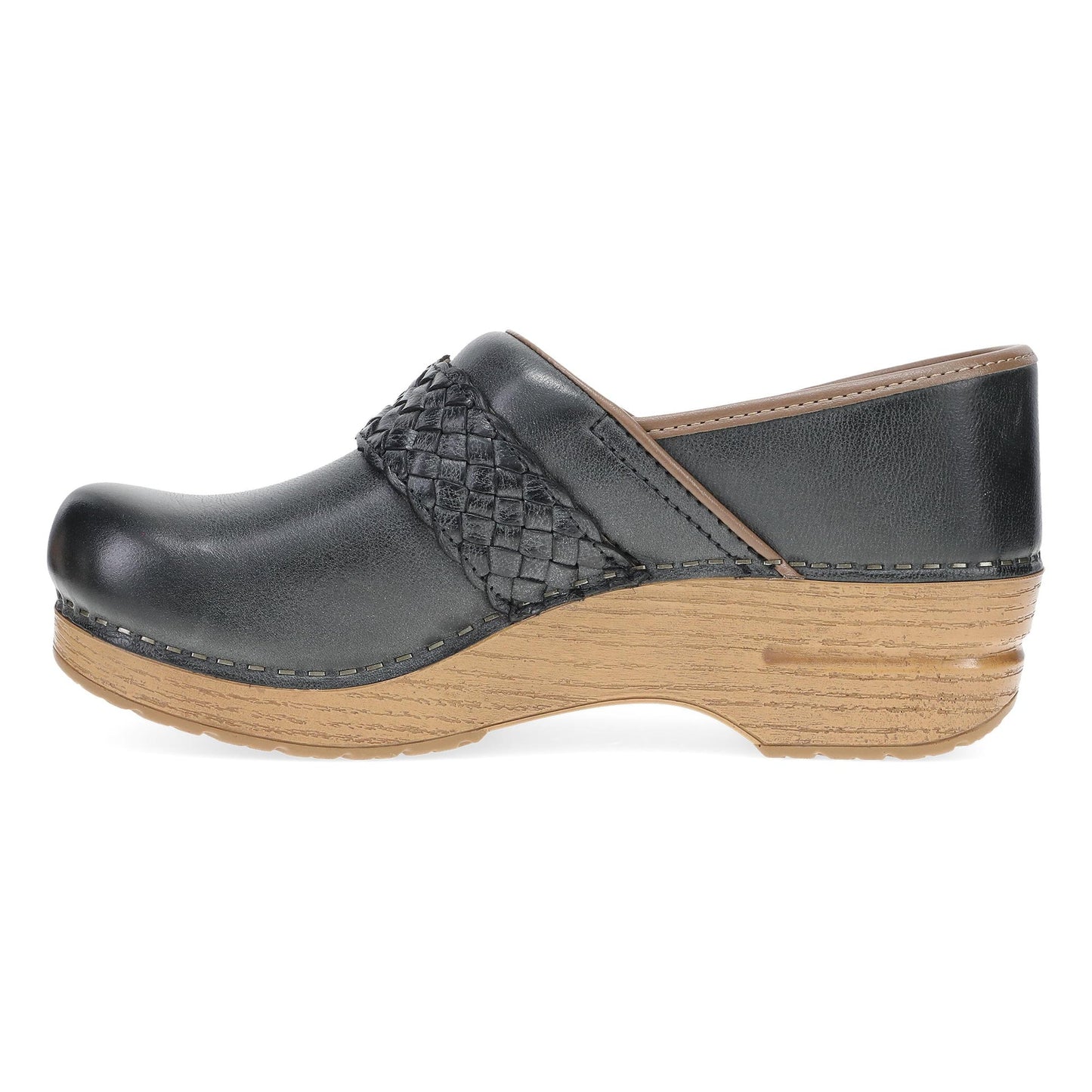 Dansko Pro Braided Clog - Women's Stapled Construction Clog - Clog Black Side View