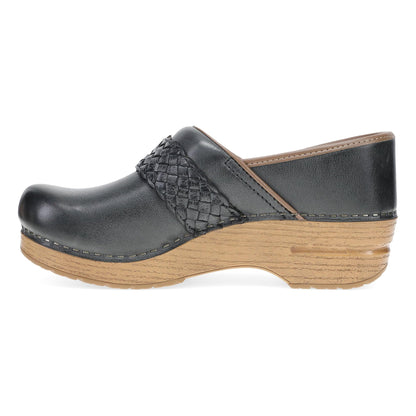 Dansko Pro Braided Clog - Women's Stapled Construction Clog - Clog Black Side View