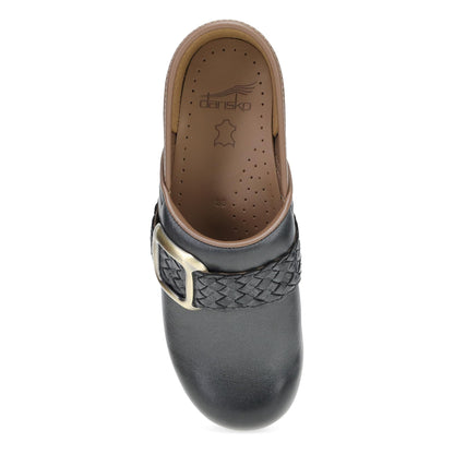 Dansko Pro Braided Clog - Women's Stapled Construction Clog - Clog Black Top View