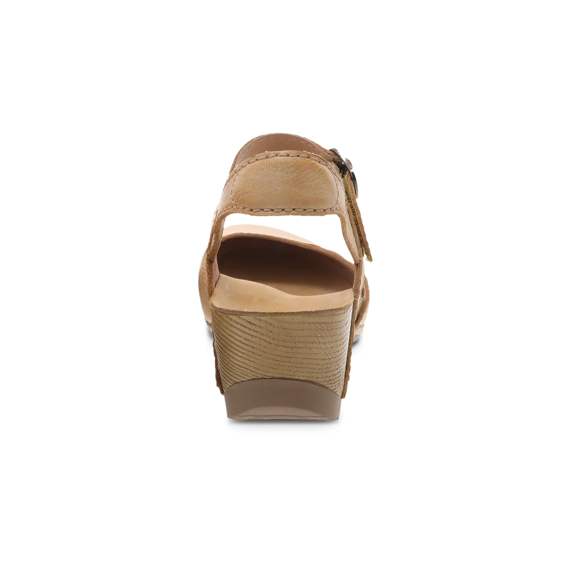 Dansko Tiffani - Women's Arch Support Clog - Tan Milled Burnished Heel View