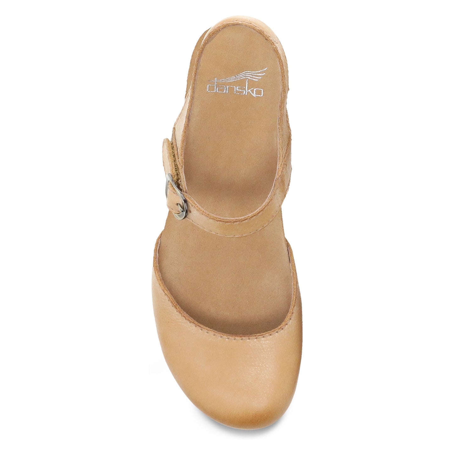 Dansko Tiffani - Women's Arch Support Clog - Tan Milled Burnished Top View