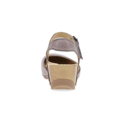Dansko Tiffani - Women's Arch Support Clog - Dusty Lilac Heel View