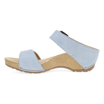 Dansko Tanya - Women's Arch Support Clog - Sky Nubuck Side View
