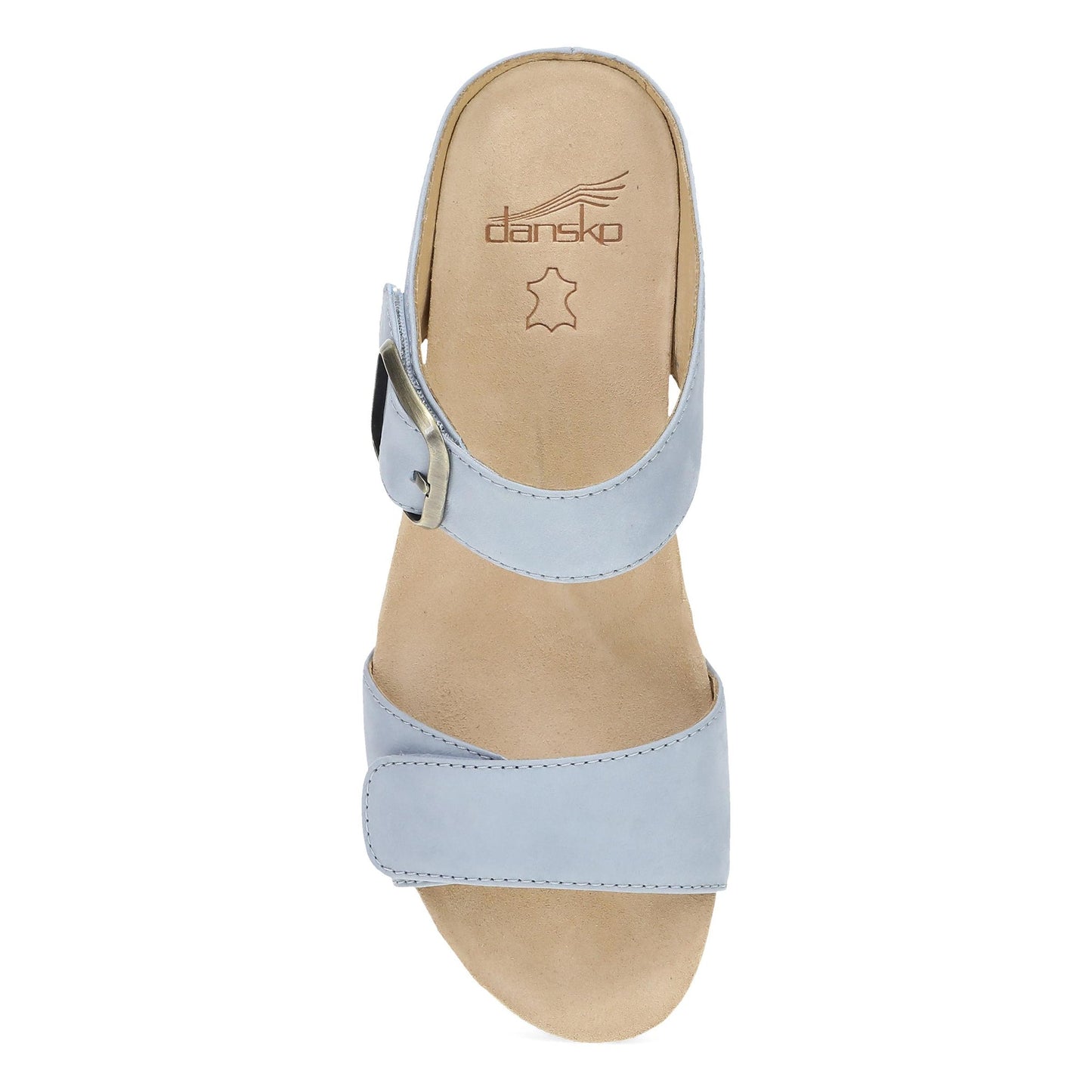 Dansko Tanya - Women's Arch Support Clog - Sky Nubuck Top View