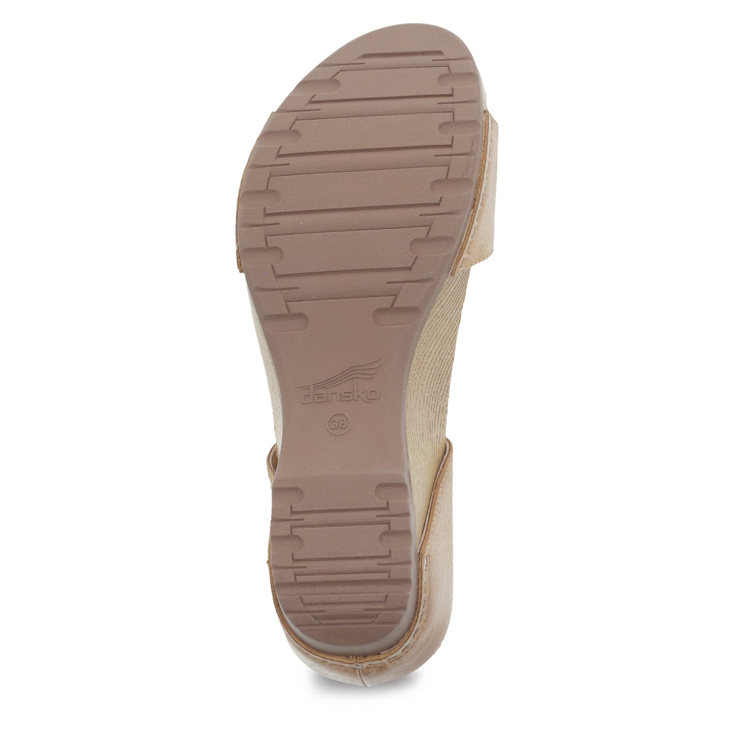 Dansko Tanya - Women's Arch Support Clog - Tan Milled Burnished Sole View