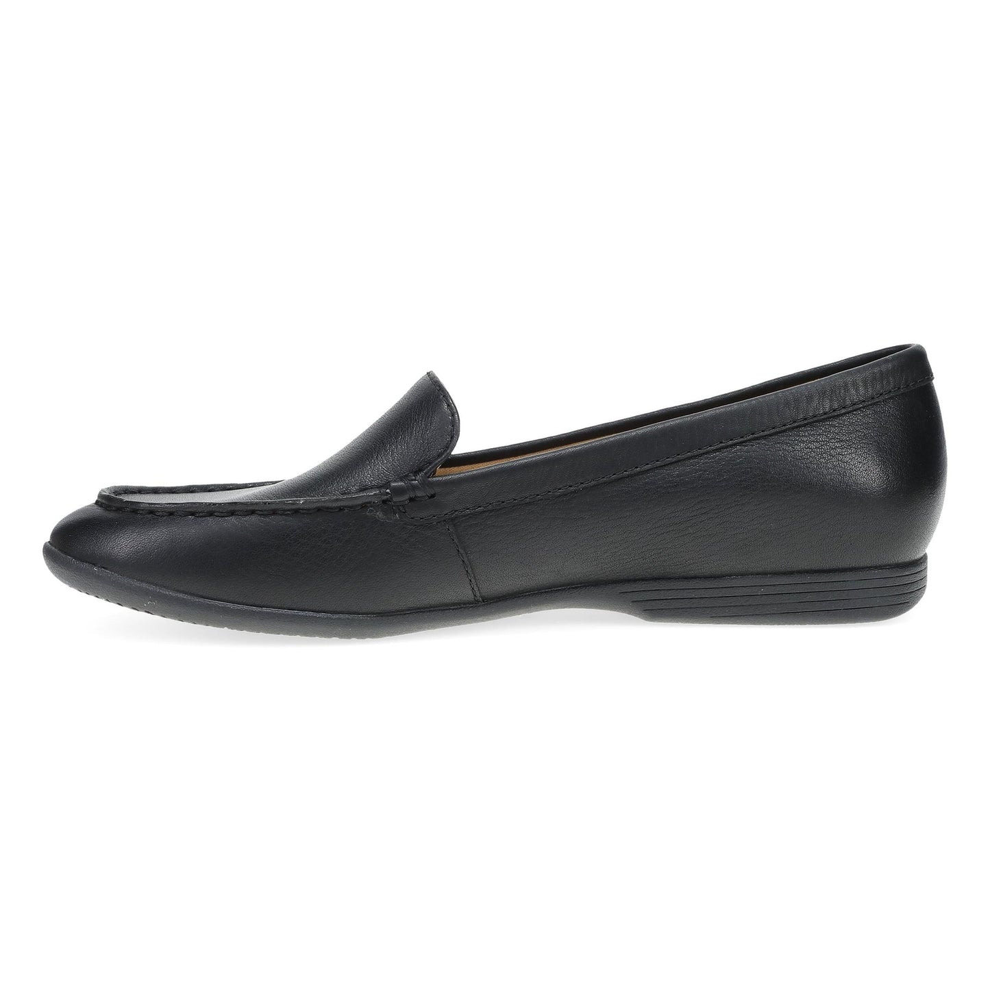 Dansko Lorri - Women's Removable Footbed Loafer - Black Tumbled Side View