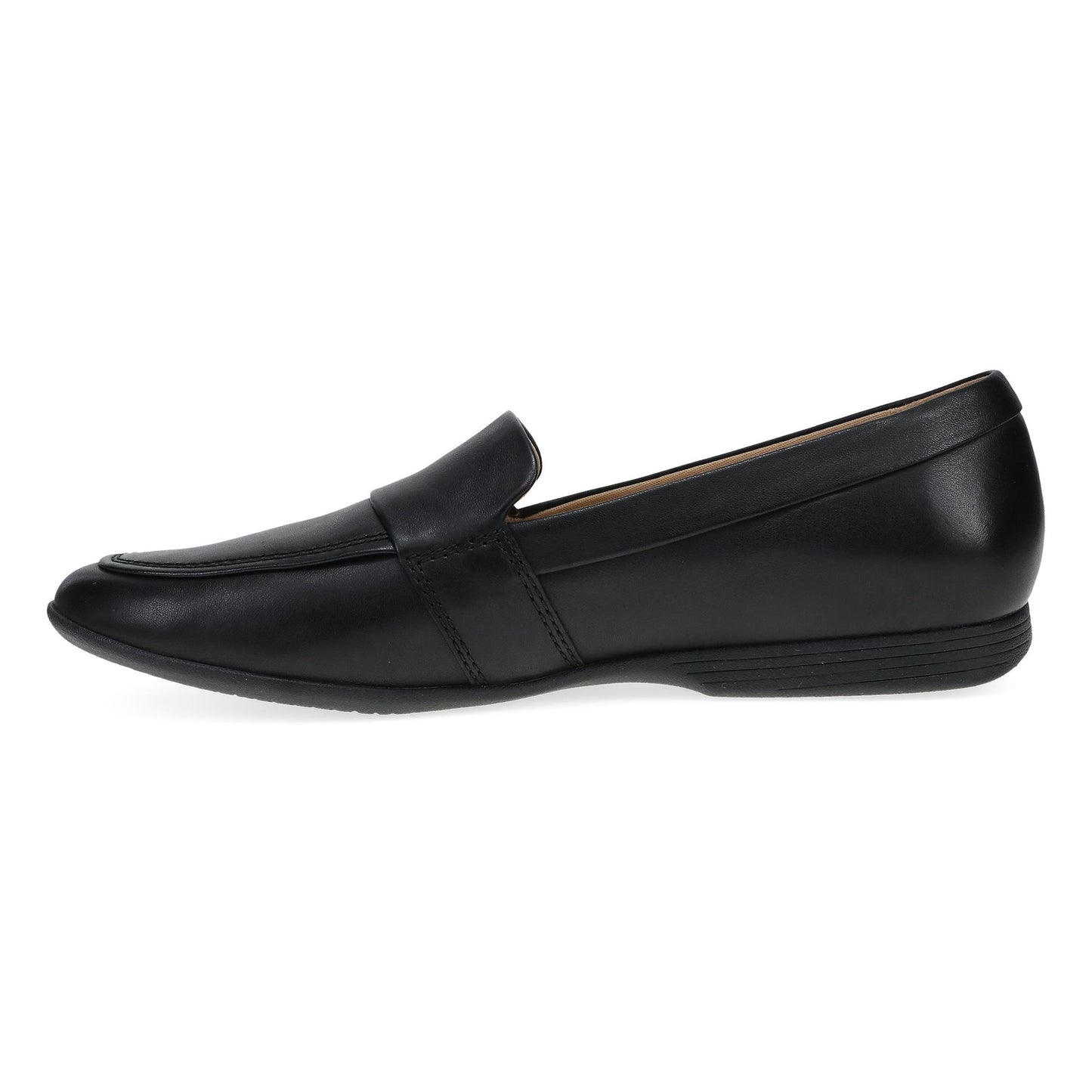 Dansko Linden - Women's Removable Footbed Flat - Black Nappa Side View