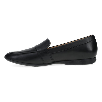 Dansko Linden - Women's Removable Footbed Flat - Black Nappa Side View