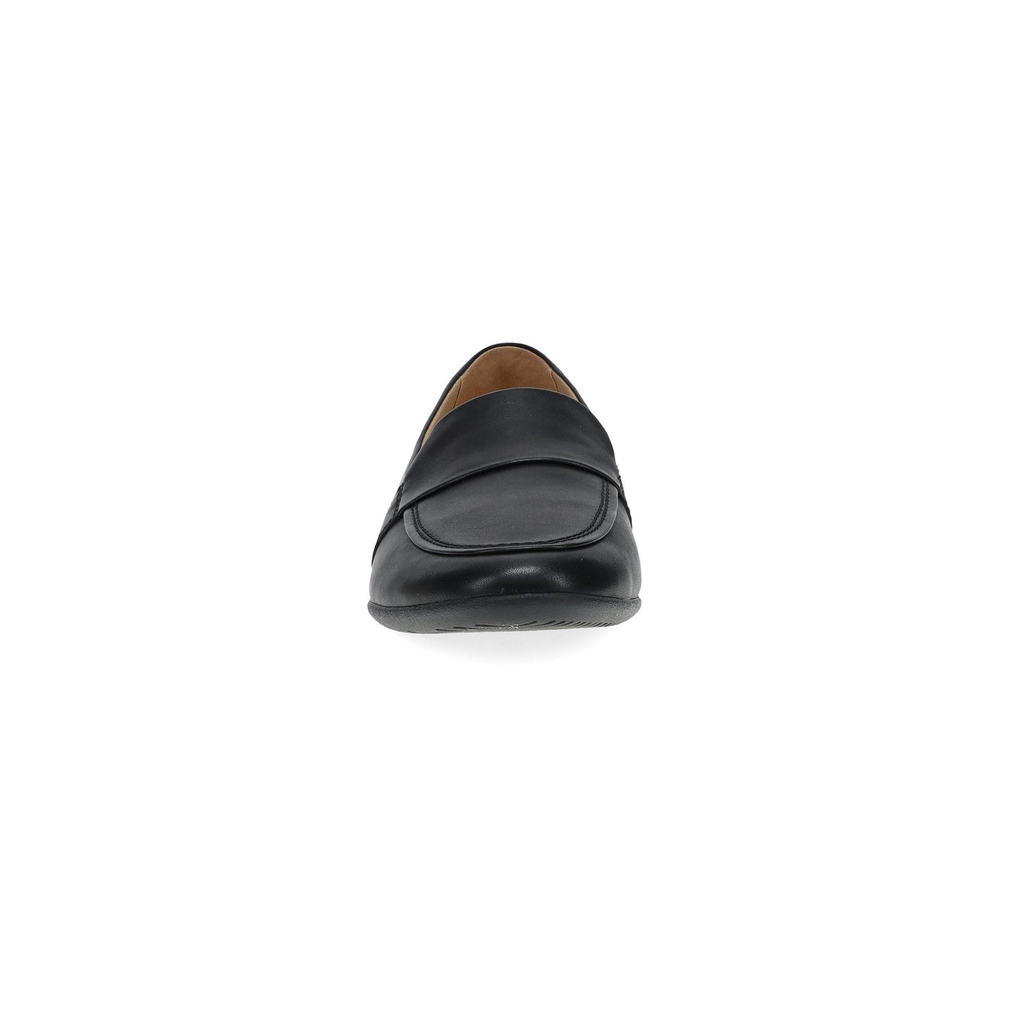 Dansko Linden - Women's Removable Footbed Flat - Black Nappa Front View