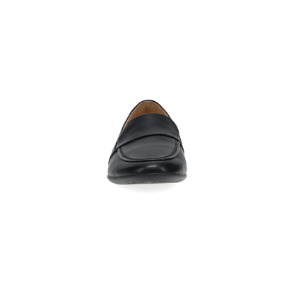 Dansko Linden - Women's Removable Footbed Flat - Black Nappa Front View
