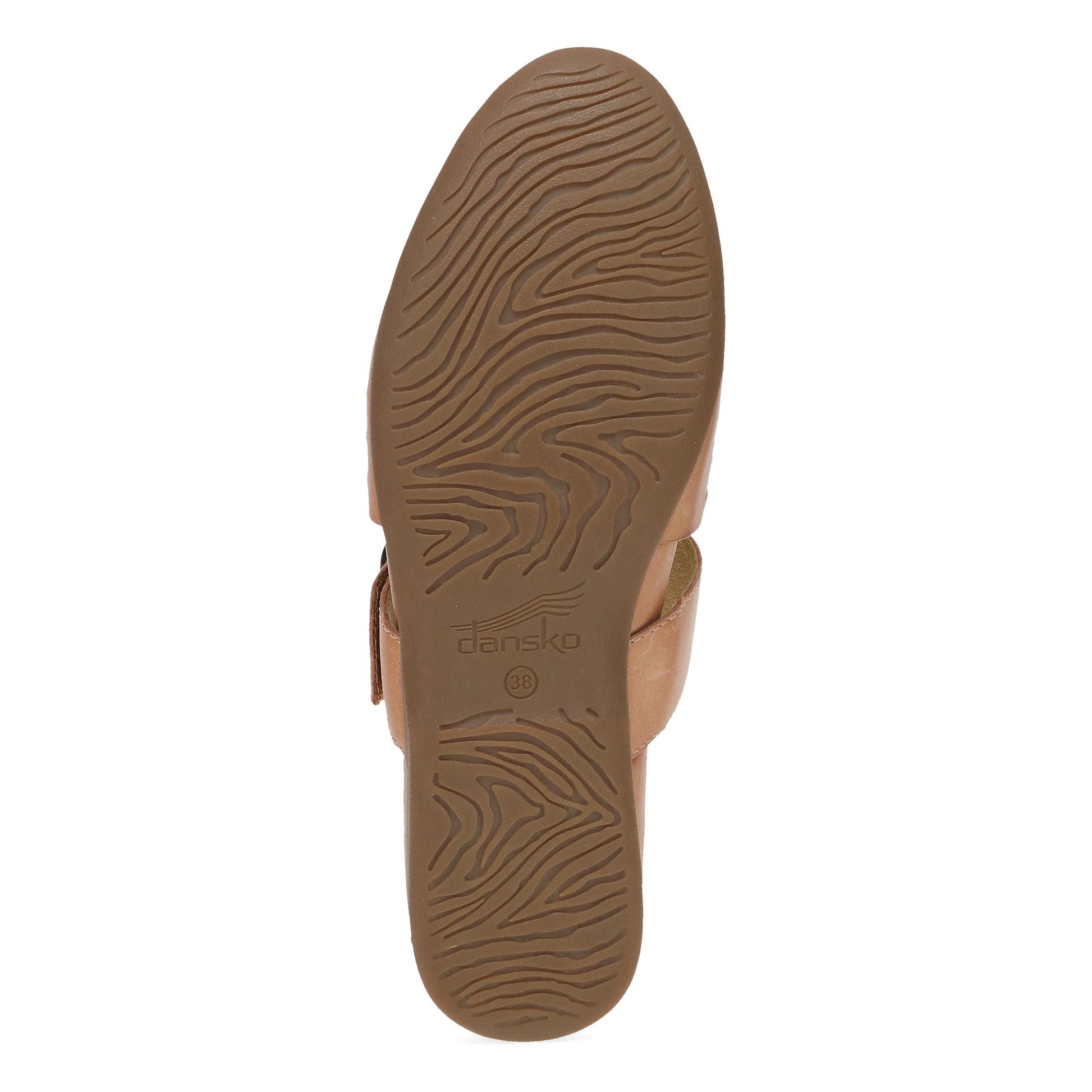 Dansko Leilani - Women's Removable Footbed Flat - Light Tan Burnished Nappa Sole View