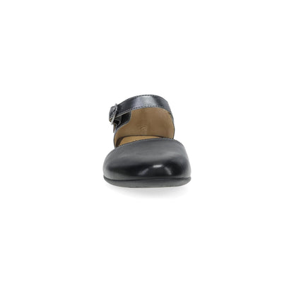 Dansko Liv - Women's Removable Footbed Mary Jane - Black/Pewter Metallic Nappa Front View