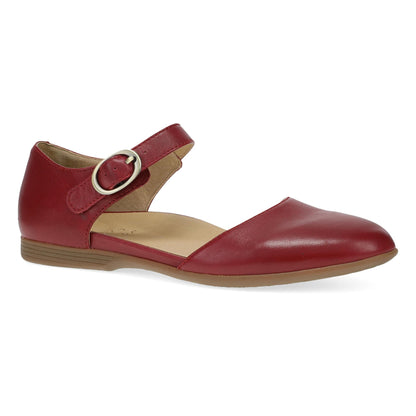 Dansko Liv - Women's Removable Footbed Mary Jane - Red Nappa Outside View