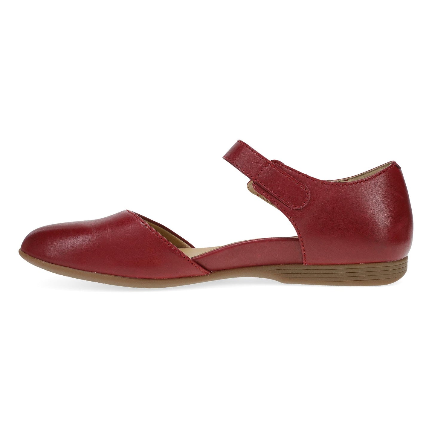 Dansko Liv - Women's Removable Footbed Mary Jane - Red Nappa Side View