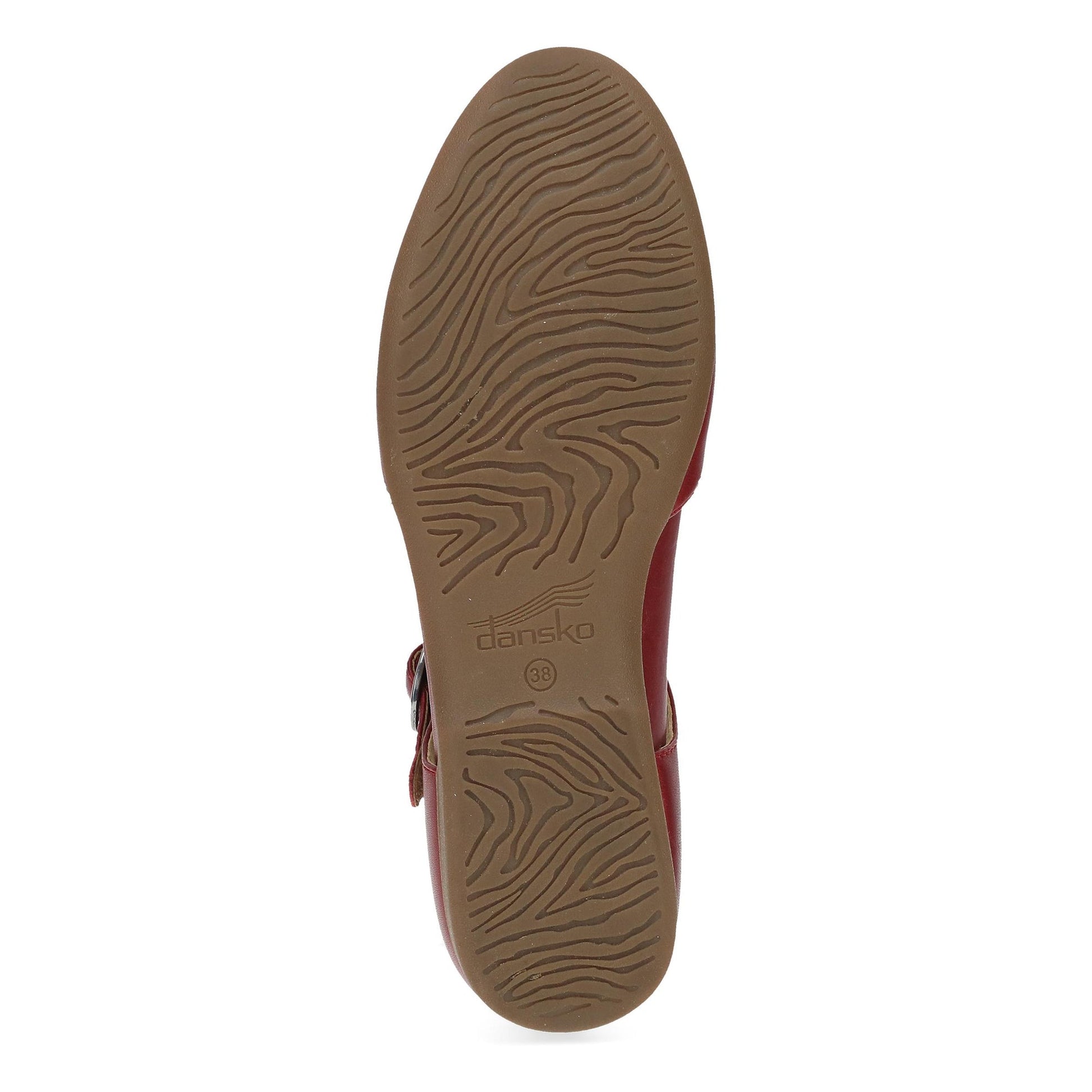 Dansko Liv - Women's Removable Footbed Mary Jane - Red Nappa Sole View