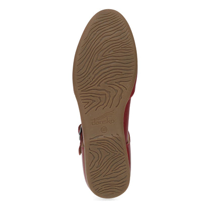 Dansko Liv - Women's Removable Footbed Mary Jane - Red Nappa Sole View