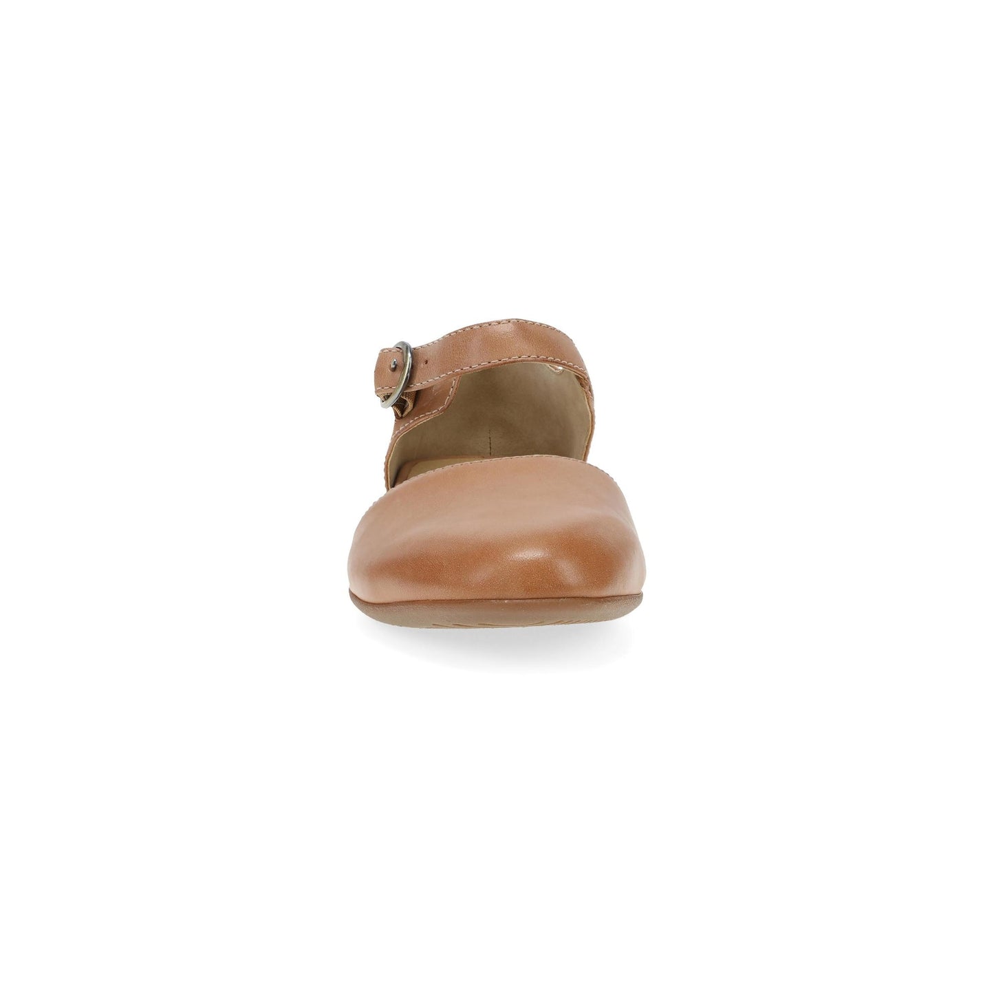 Dansko Liv - Women's Removable Footbed Mary Jane - Tan Burnished Nappa Front View