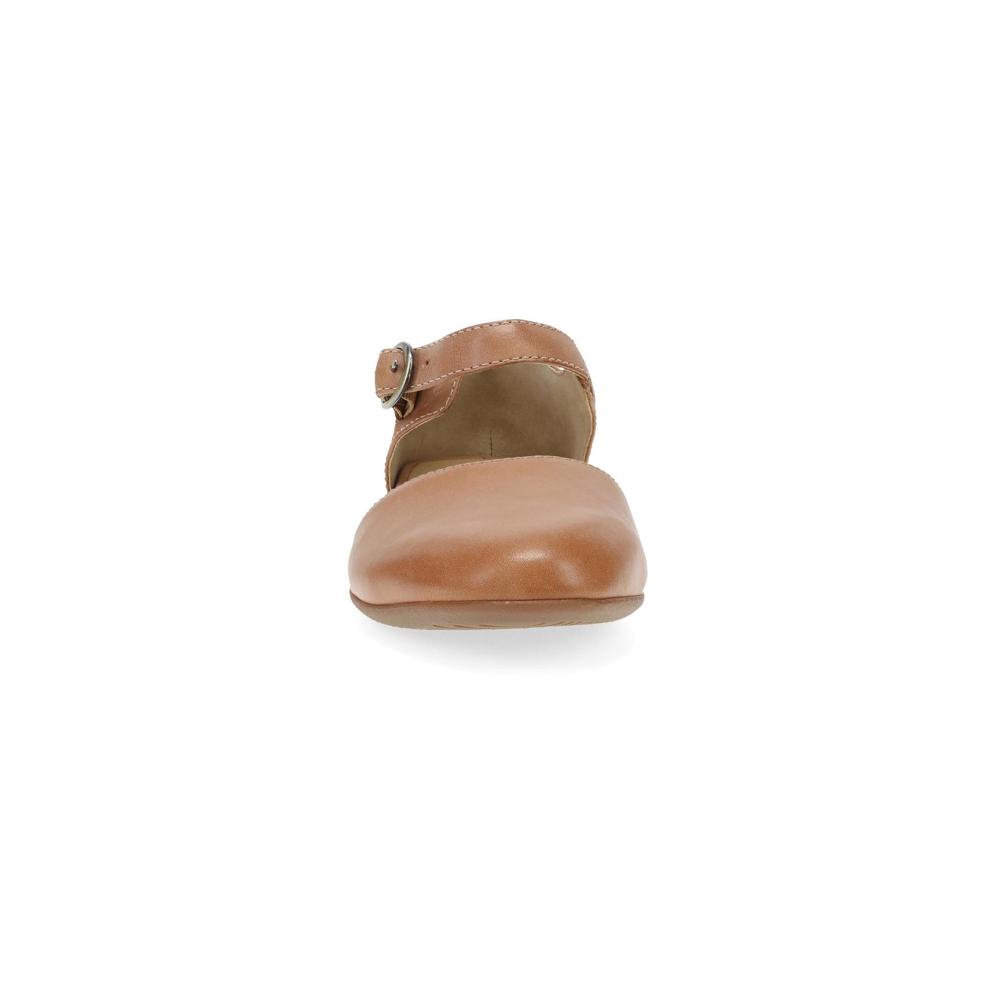 Dansko Liv - Women's Removable Footbed Mary Jane - Tan Burnished Nappa Front View