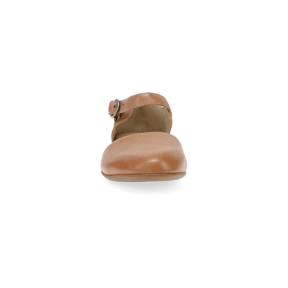 Dansko Liv - Women's Removable Footbed Mary Jane - Tan Burnished Nappa Front View