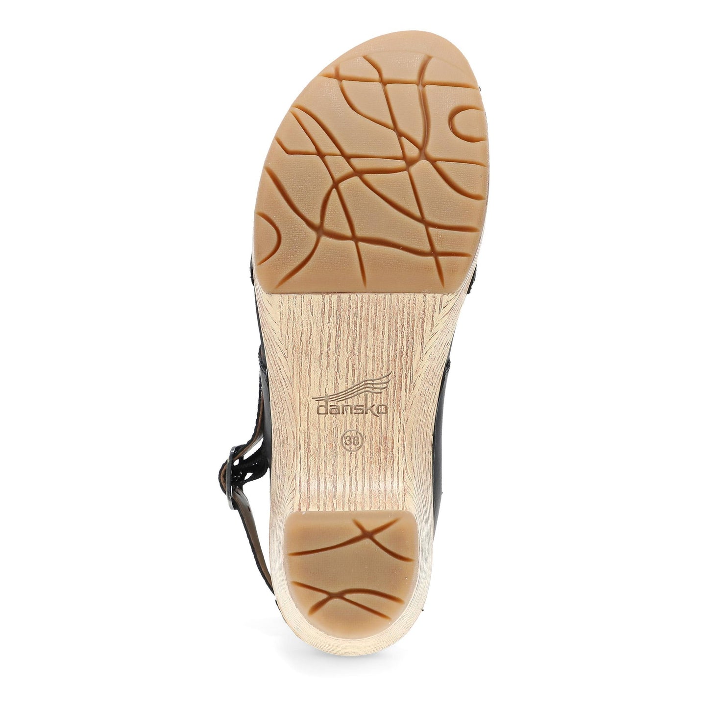 Dansko Lucia - Women's Rocker Bottom Mary Jane - Black Oiled Pull Up Sole View