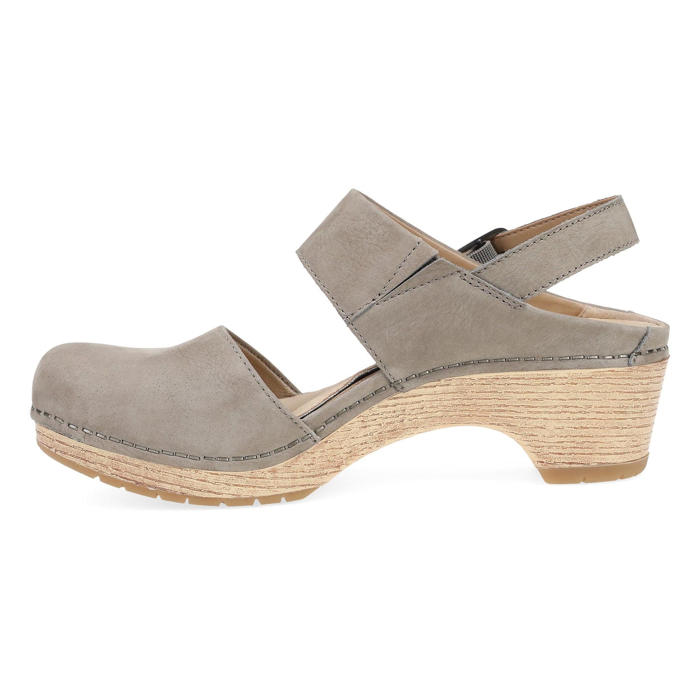Dansko Lucia - Women's Rocker Bottom Mary Jane - Taupe Milled Nubuck Side View