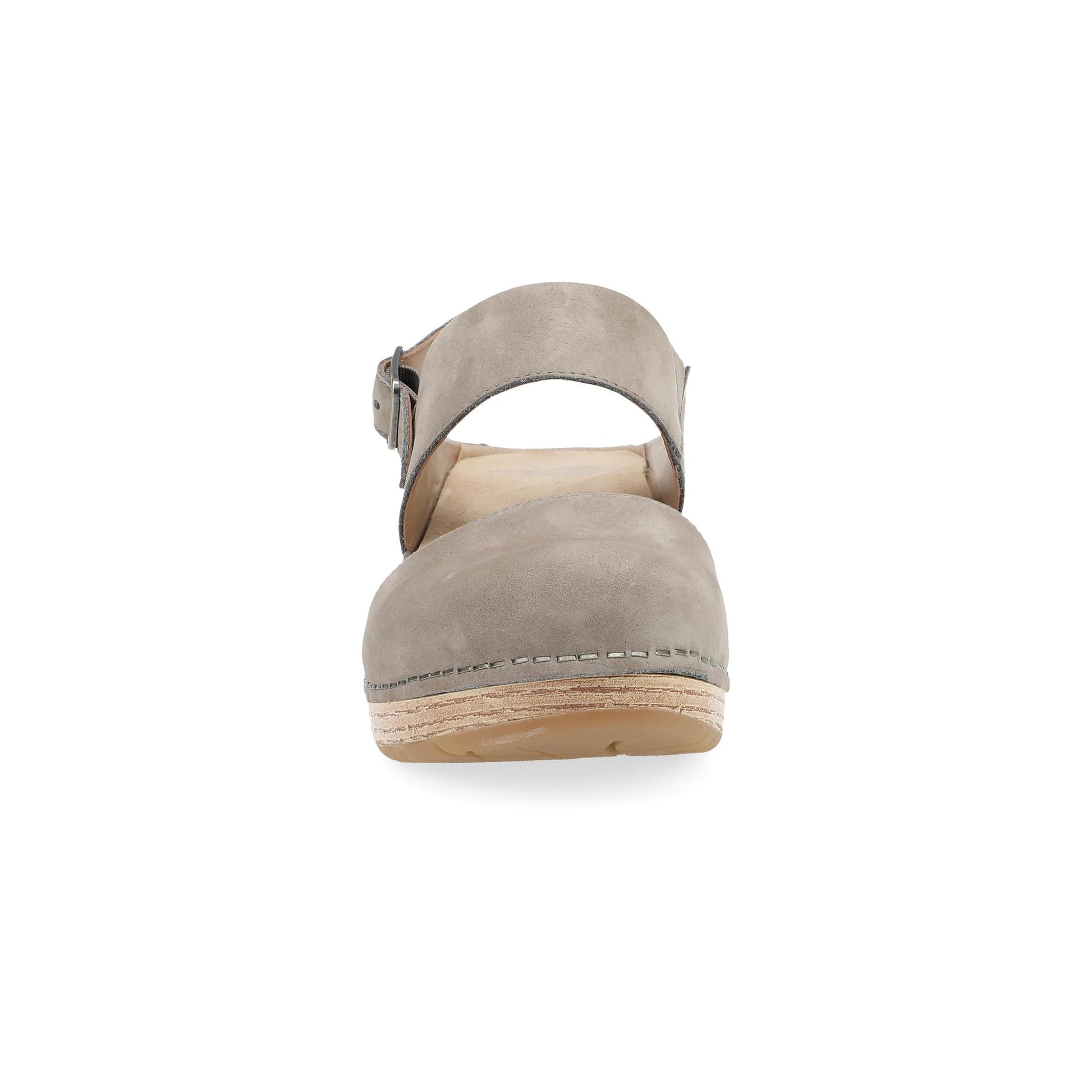 Dansko Lucia - Women's Rocker Bottom Mary Jane - Taupe Milled Nubuck Front View