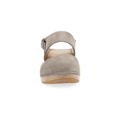 Dansko Lucia - Women's Rocker Bottom Mary Jane - Taupe Milled Nubuck Front View